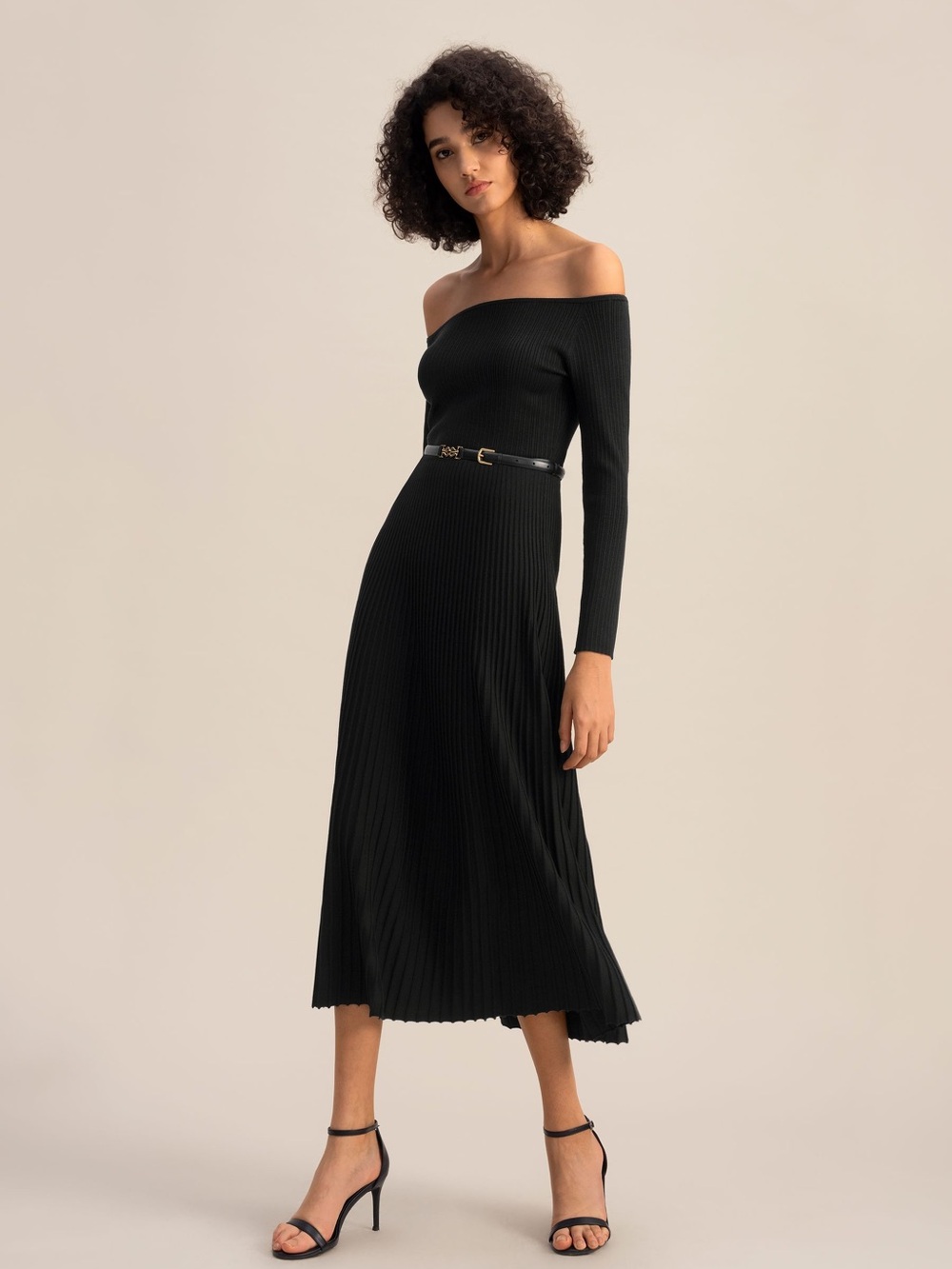 Lily Silk Vivi Knit Dress in black silk blend size medium